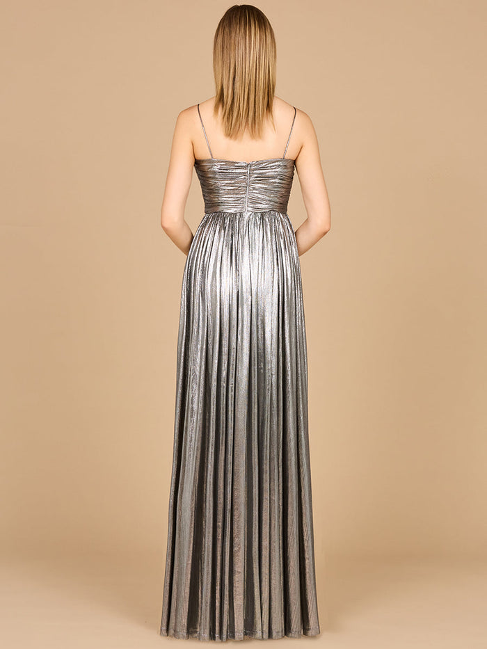 Lara 8120 High Slit Metallic Jersey Wedding guest Dress