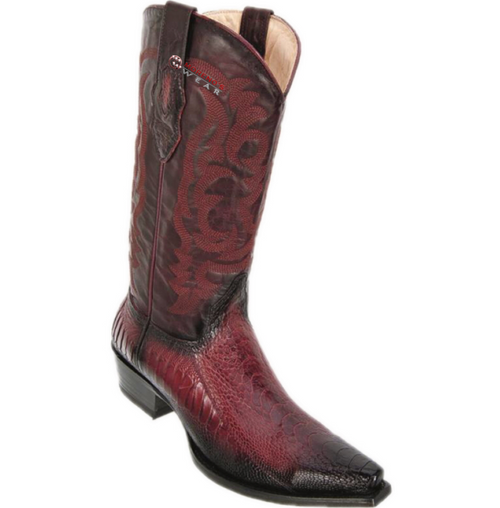 Men's Los Altos Ostrich Leg Boots Snip Toe (Square Toe Style)