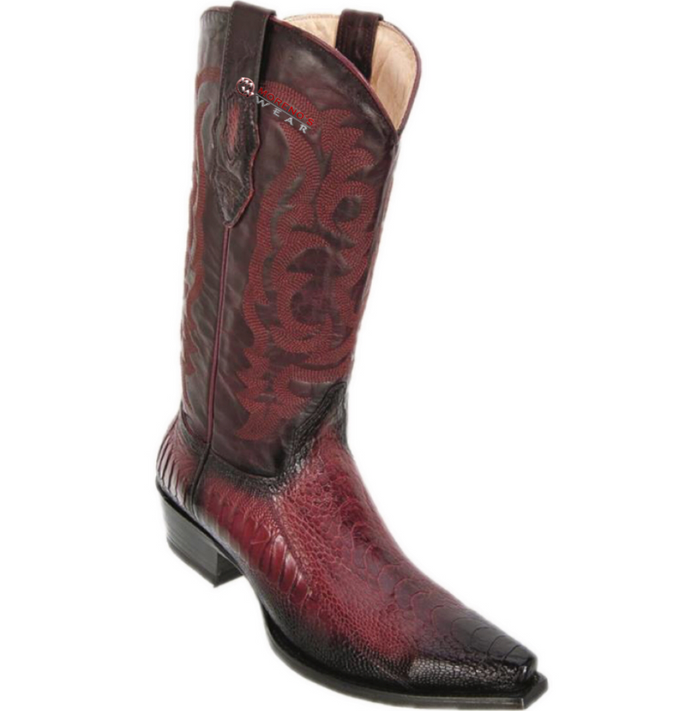 Men's Los Altos Ostrich Leg Boots Snip Toe (Square Toe Style)