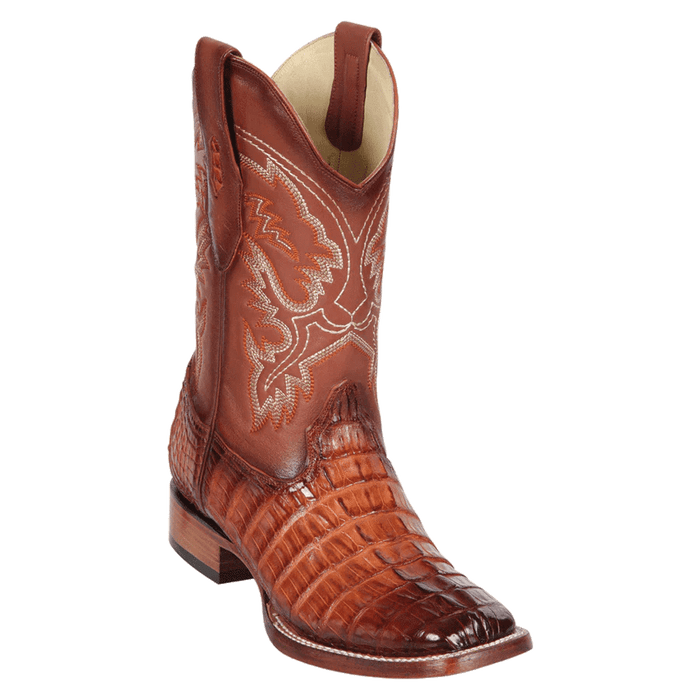Los Altos Caiman Tail Exotic Ankle Boots Faded Cognac - Faded Cognac