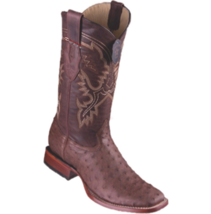Men's Los Altos Ostrich Boots Wide Square Toe