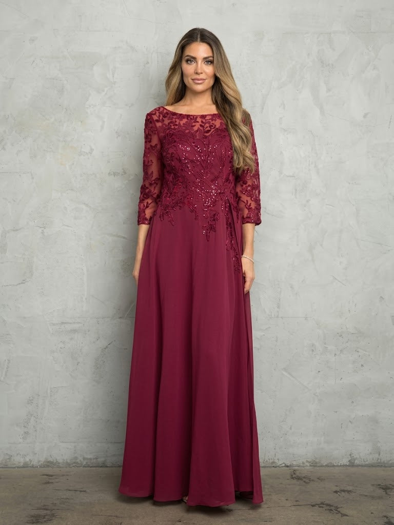 Eva USA 5258 Long A-Line Mother of the Bride Formal Dress