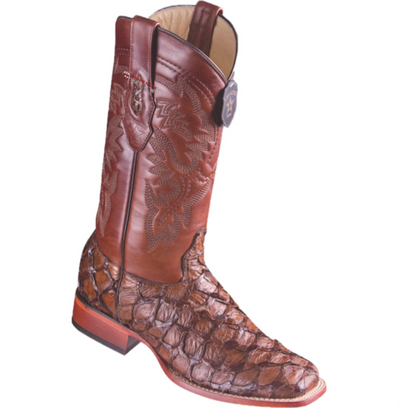 Men's Los Altos Glossy Pirarucu Fish Boots Wide Square Toe