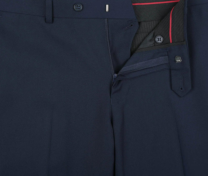 Vanderbilt Collection - Classic 2 Piece Suit 2 Buttons Regular Fit In Navy by Renoirin