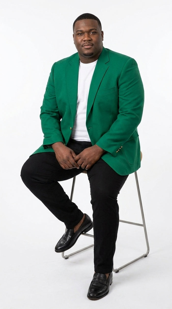 Men’s Kelly Green Blazer with Black Pants – Church, Business and Formal (Copy)
