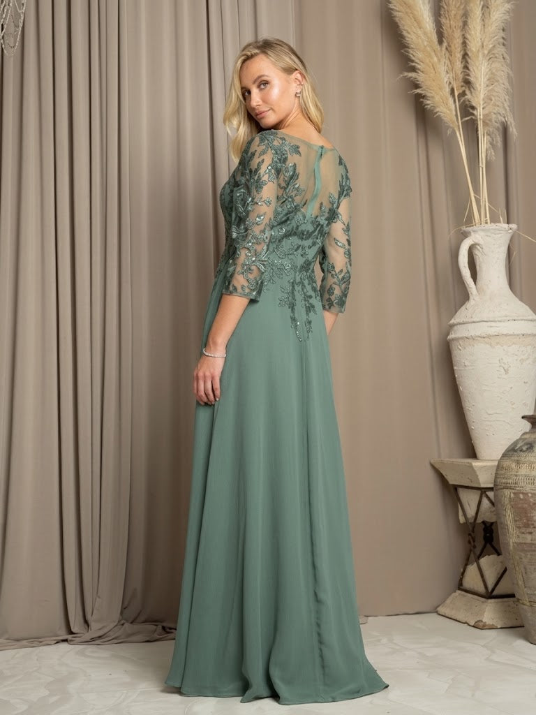 Eva USA 5258 Long A-Line Mother of the Bride Formal Dress