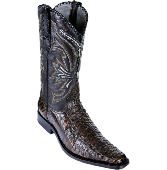 Men's Los Altos Smooth Caiman Boots Versace Square Toe
