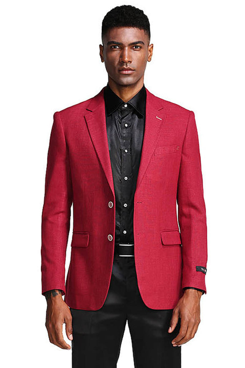 Men's Burgundy Slim Fit Summer Sport Coat