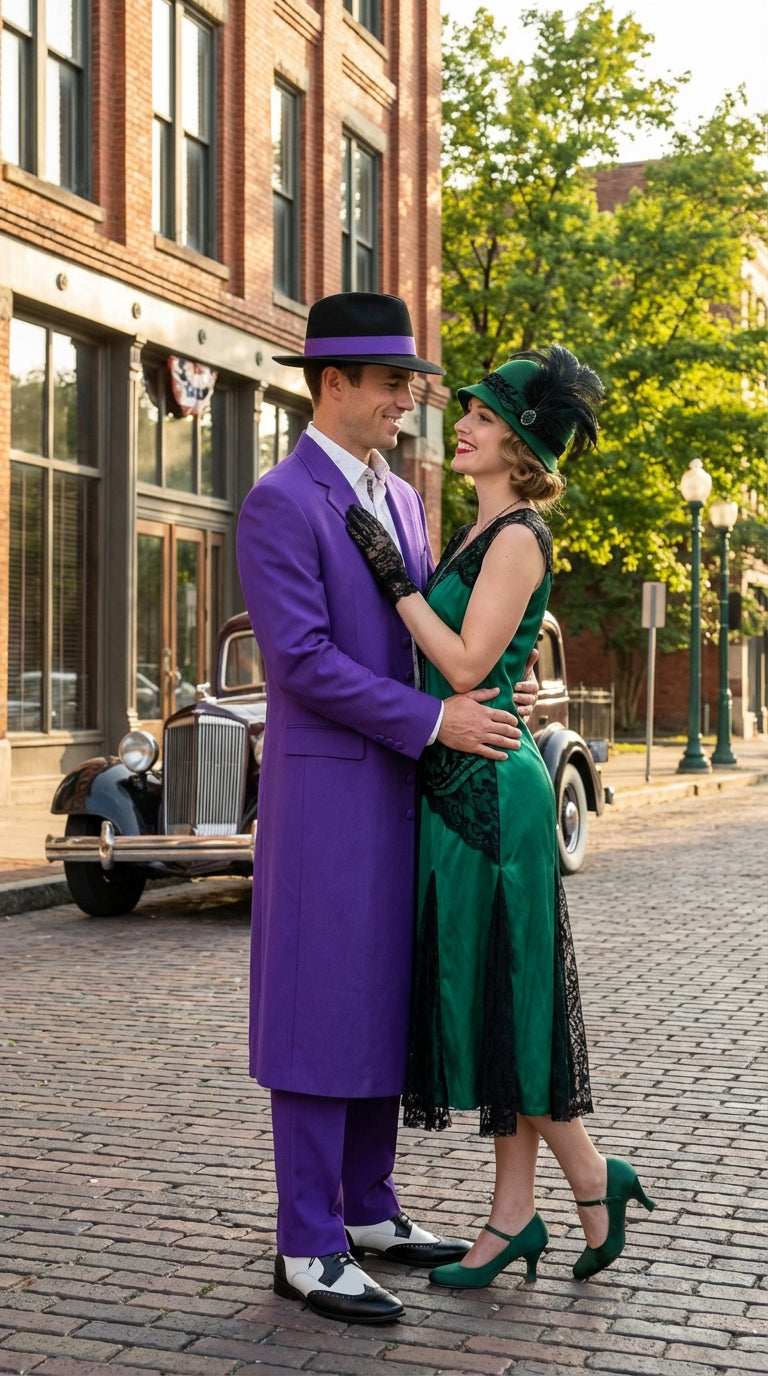 Purple Zoot Suit for Men | Classic Mafia & Gangster Style Long Coat Su