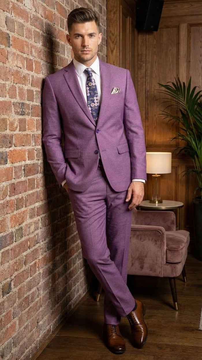 Men’s Light Purple Suit Blazer and Suit Jacket Mauve - Formal Wedding & Party Wear Coat for Business Prom and Church - USA Men's Outlet