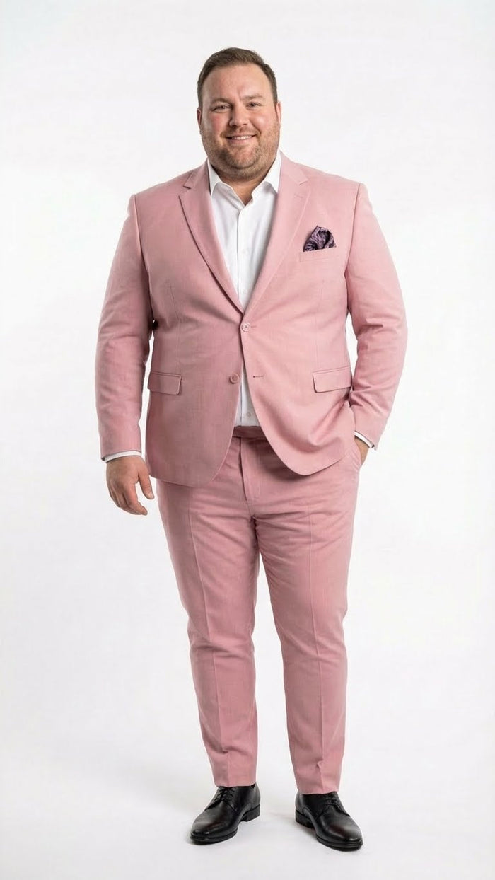 Vitali Brand Modern Fit Men’s Light Pink Formal Suit - Blush Color USA Men's Outlet