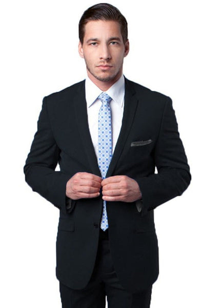 Men's Slim Fit Travel Suit in Black
