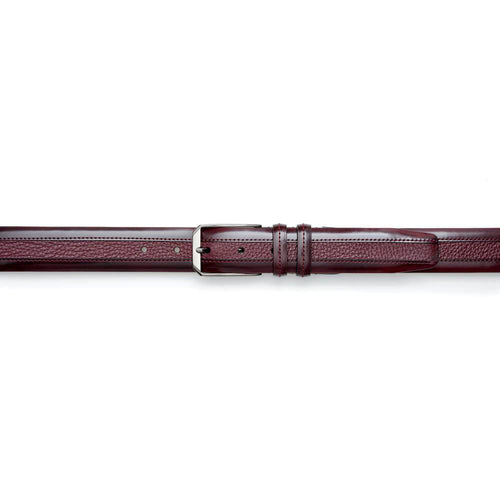Mezlan Leather & Deerskin Belt - Luxury Italian Crafted