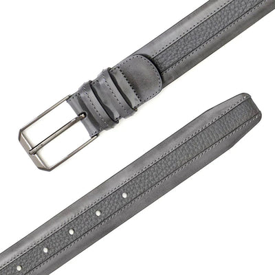 Mezlan Leather and Deerskin Belt