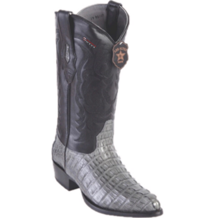 Men’s Los Altos Caiman Tail Boots J Toe (Red/Gray/Navy)
