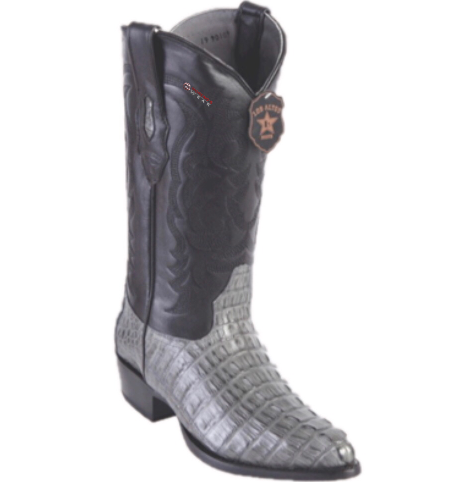 Men’s Los Altos Caiman Tail Boots J Toe (Red/Gray/Navy)