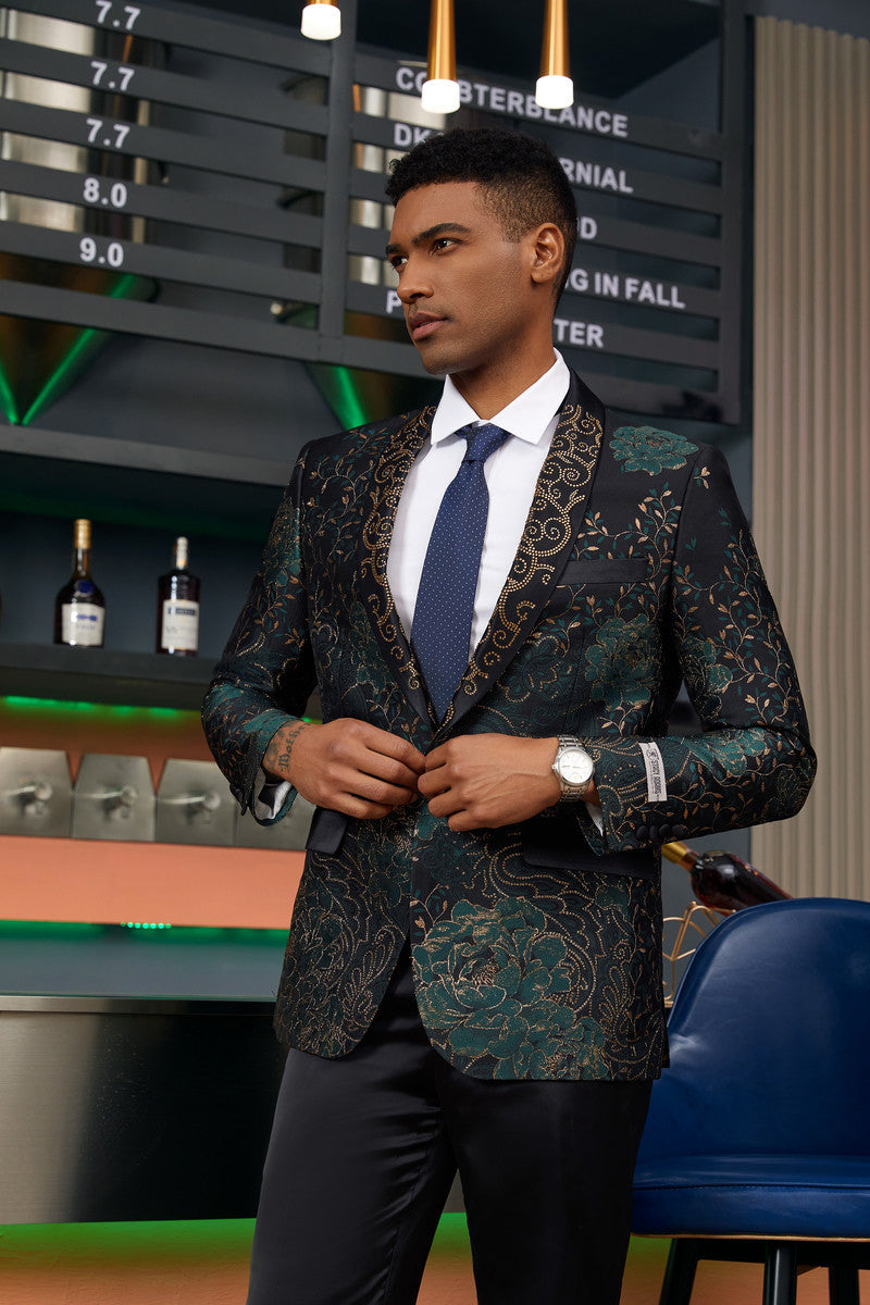 Men's Stylish Floral Paisley Tuxedo Jacket by Stacy Adams