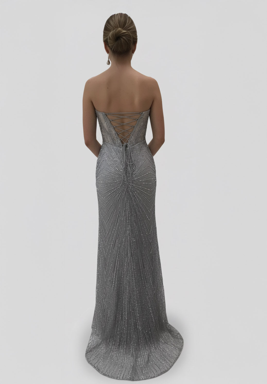 Strapless Corset Sequin Evening Gown | Sparkling Mermaid Prom Dress By May Queen MQ2195