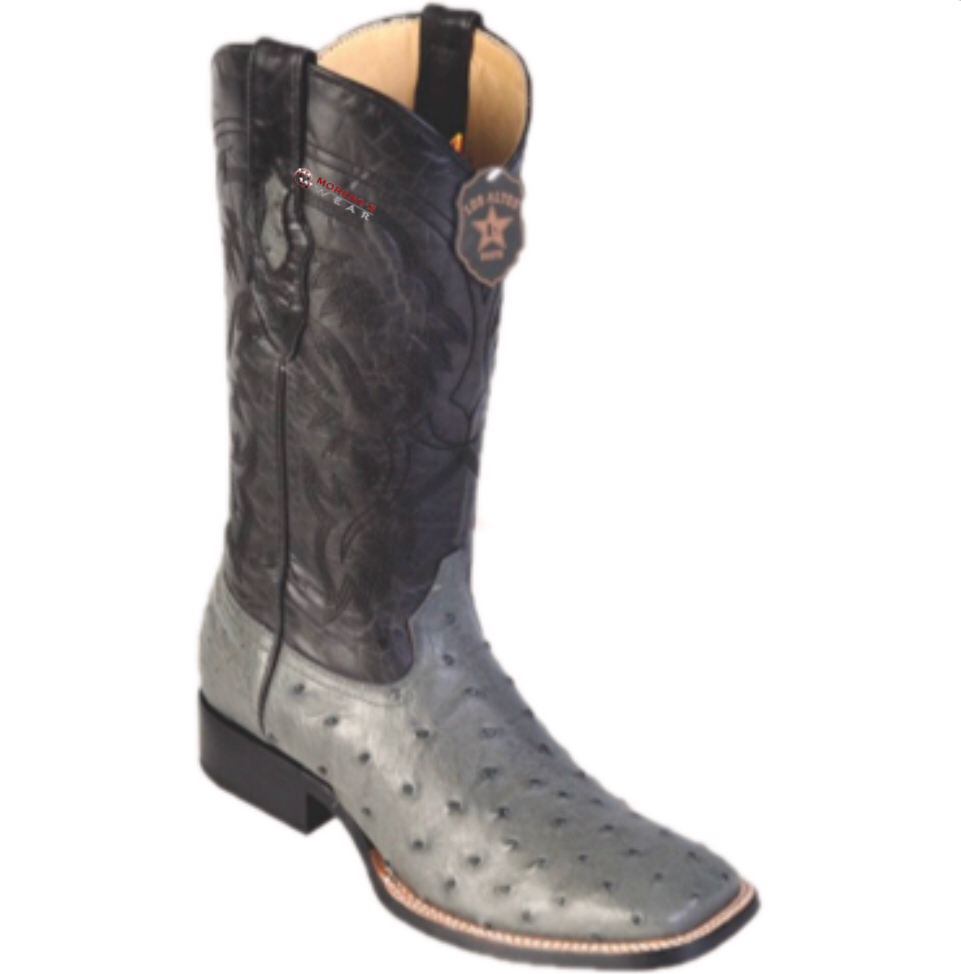 Men's Los Altos Ostrich Boots Wide Square Toe
