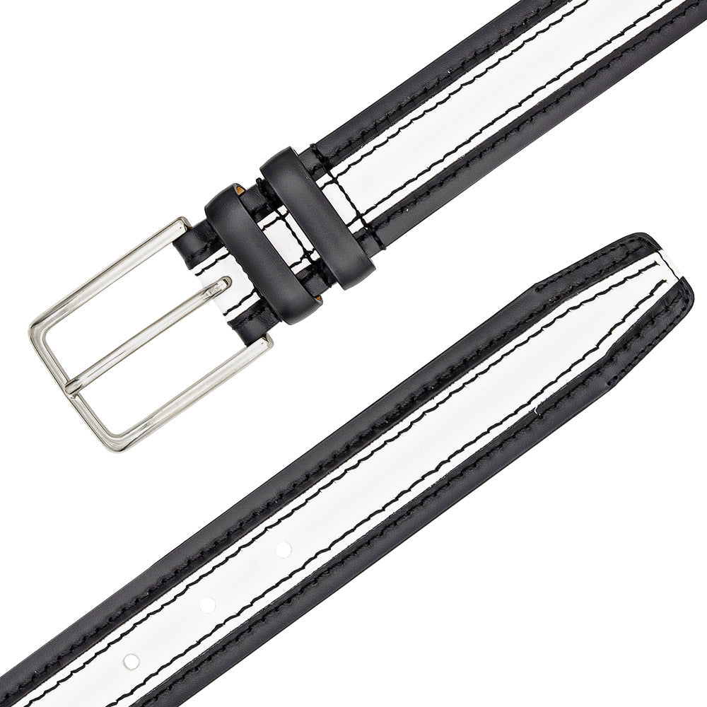 Mezlan Two-Tone Leather Belt for Men