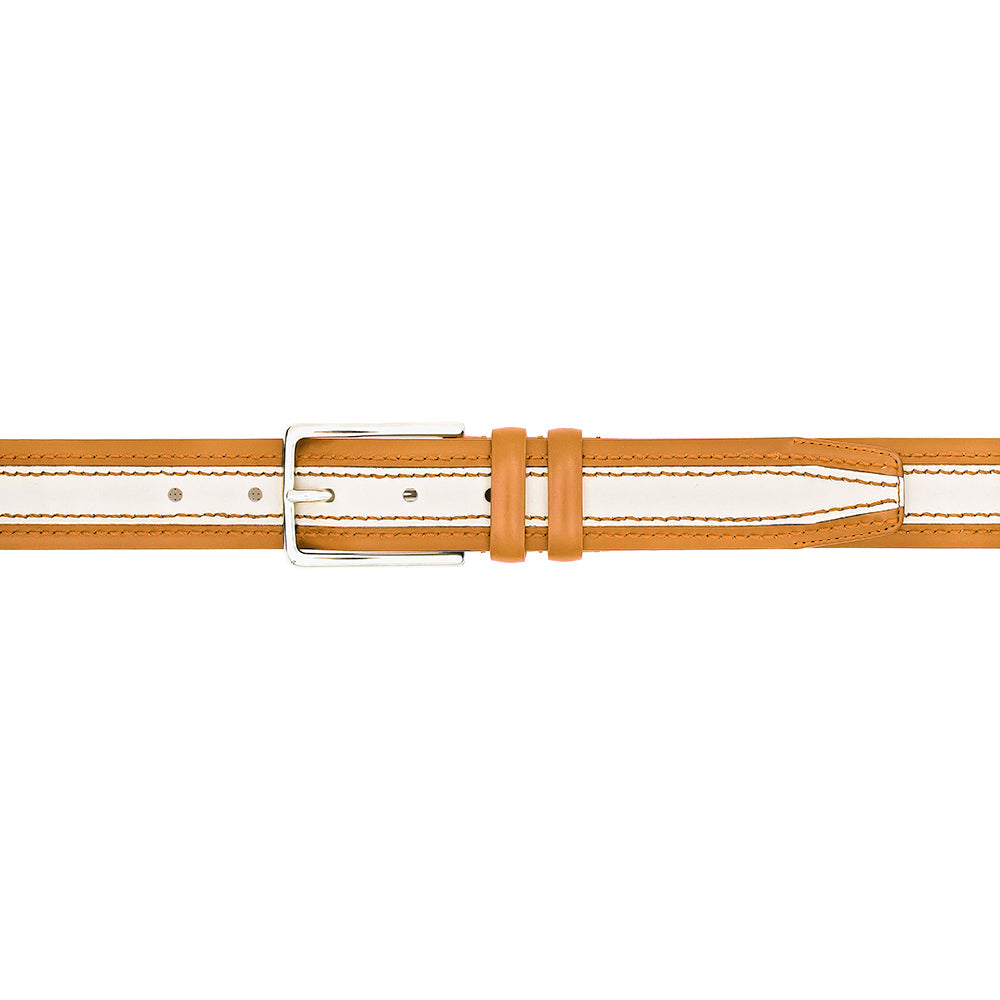 Mezlan Two-Tone Leather Belt for Men