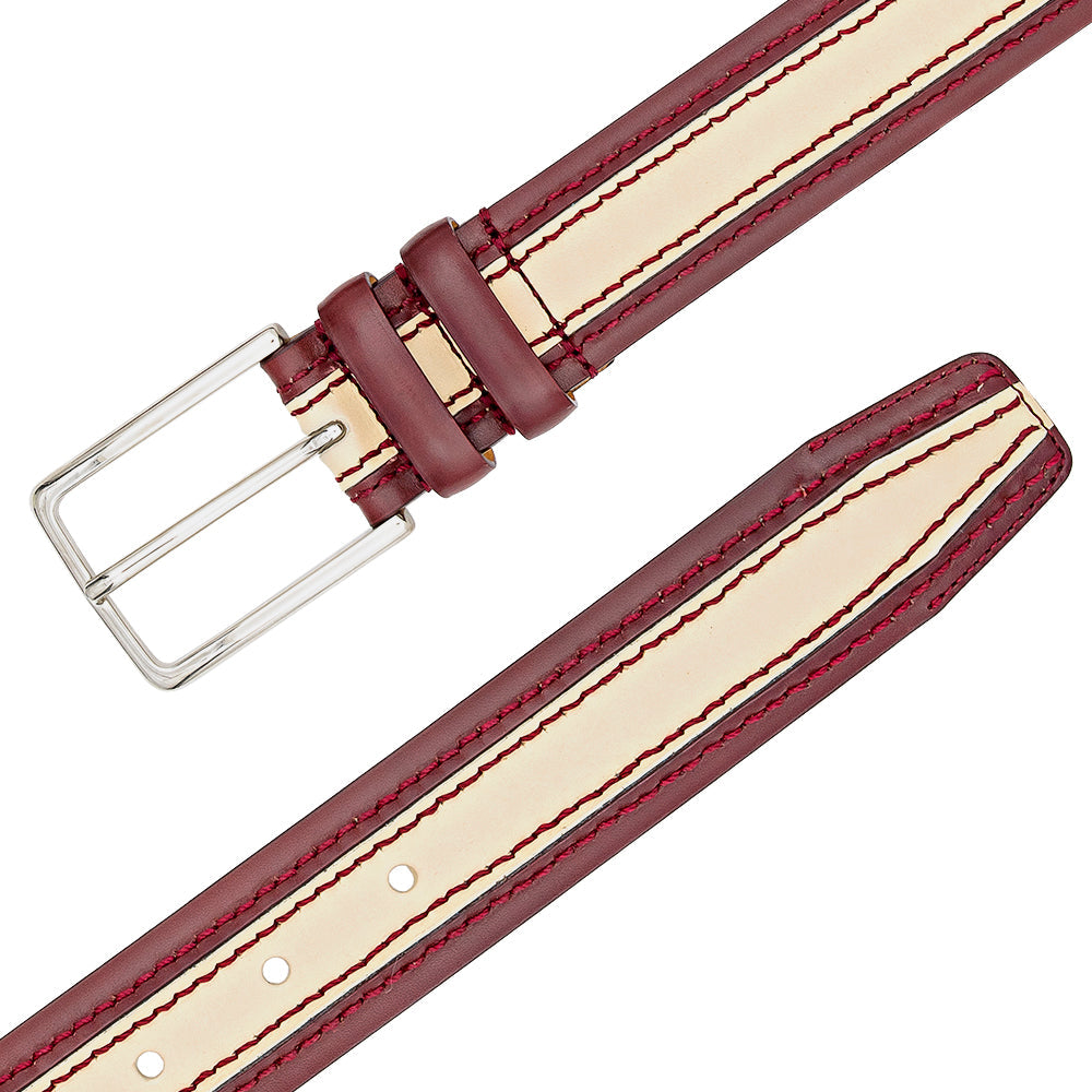 Mezlan Two-Tone Leather Belt for Men