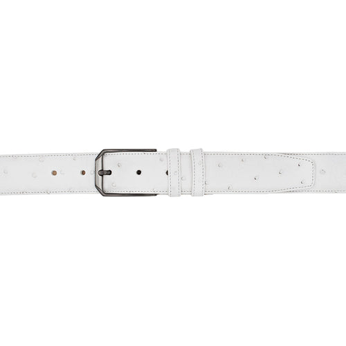 Mezlan Ostrich Leather Belt - Luxurious Italian Craftsmanship