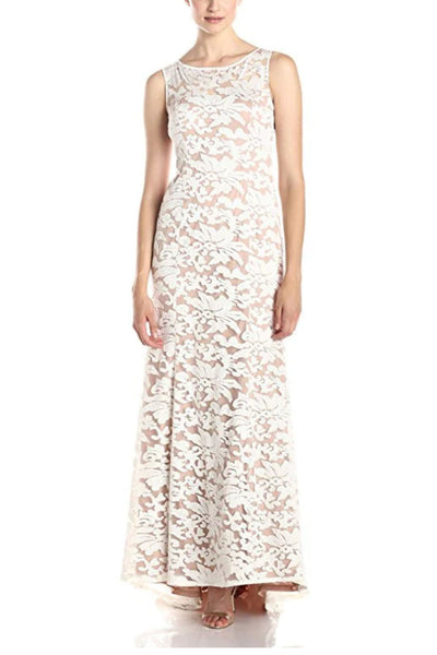 Adrianna Papell Sleeveless Embroidered Mesh Dress