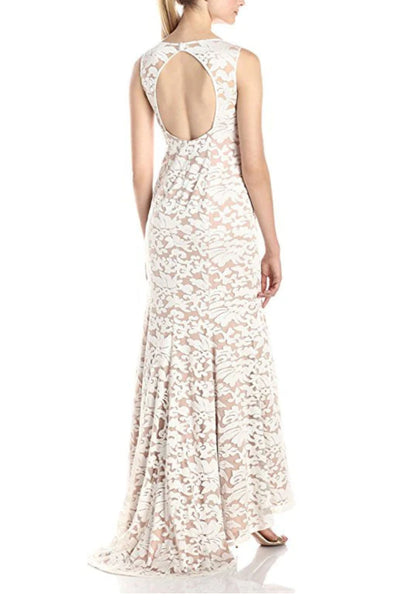 Adrianna Papell Sleeveless Embroidered Mesh Dress