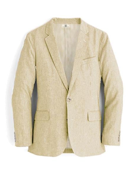 Alberto Nardoni Brand Sand Linen Blazer for men by mensusain