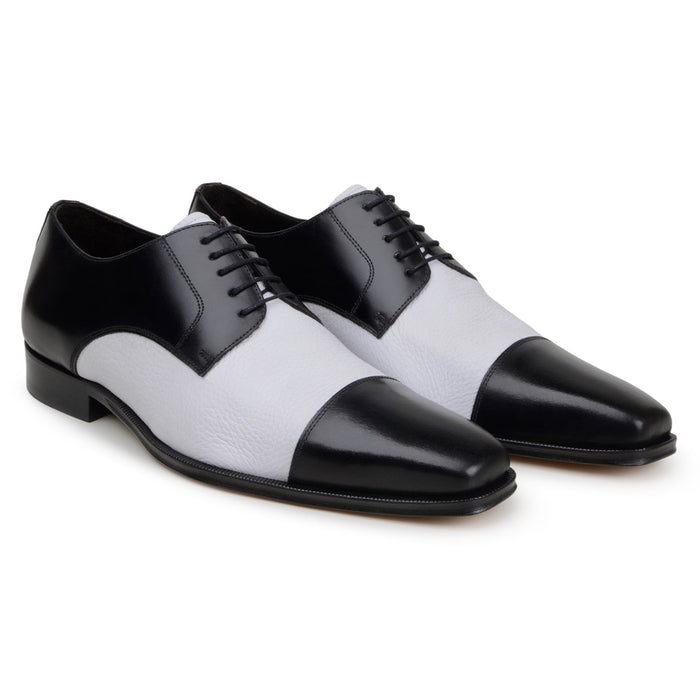 Belvedere Alexander Black & White Leather Oxford