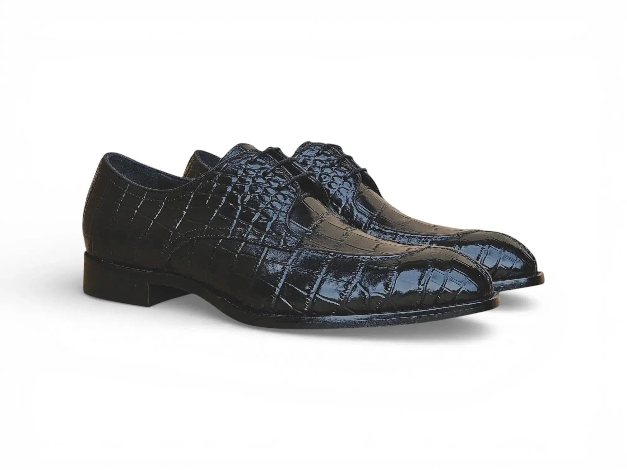 Carrucci Allen II Derby: Embossed Split Toe Leather Shoe