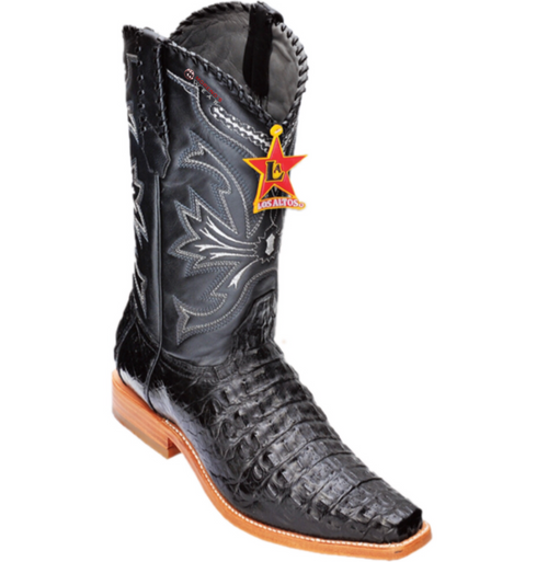 Men's Los Altos Smooth Caiman Boots Versace Square Toe