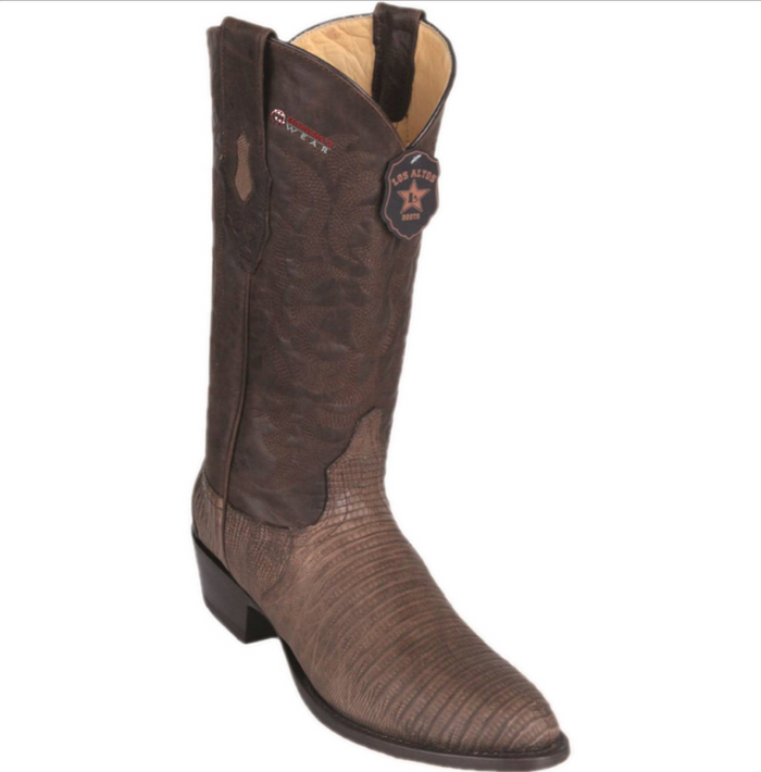 Men's Los Altos Teju Lizard (Greasy Finish) Boots Round Toe