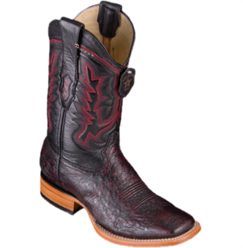 Men’s Los Altos Smooth Ostrich Boots Wide Square Toe
