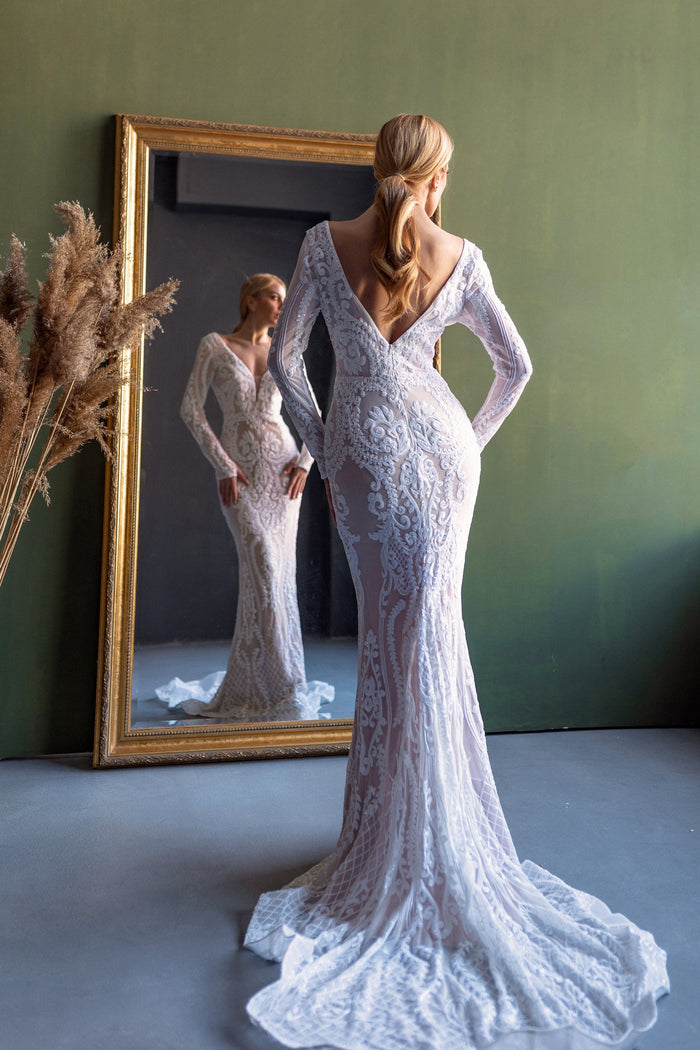 Tina Holly BB021 Wedding Prom Mermaid Evening Sequin Dress
