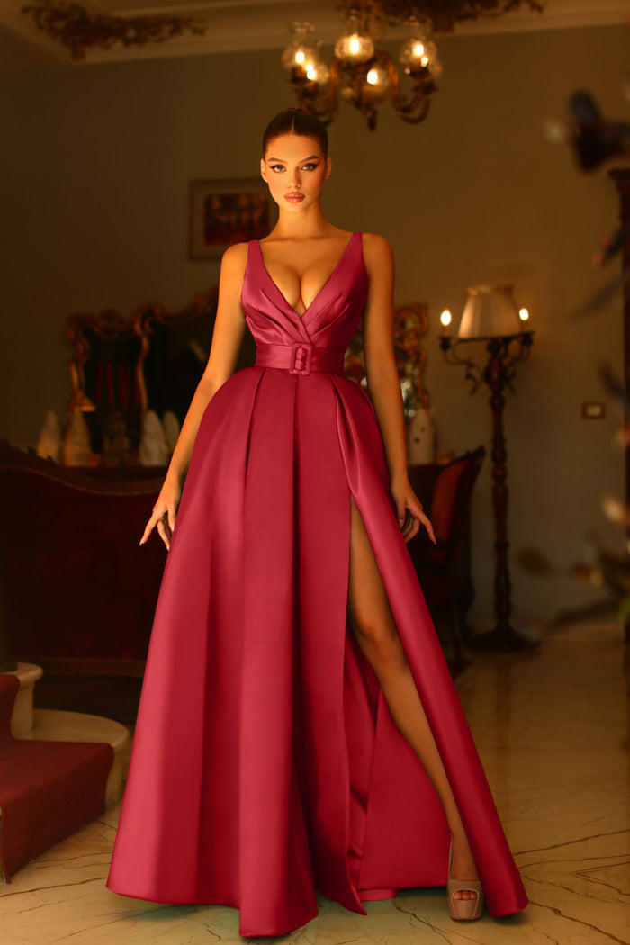 Tina Holly BB209 Prom A-Line Pockets Evening Mikado Dress