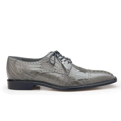 Batta Men's Gray Genuine Ostrich Cap Toe Oxfords by Belvedere Shoes