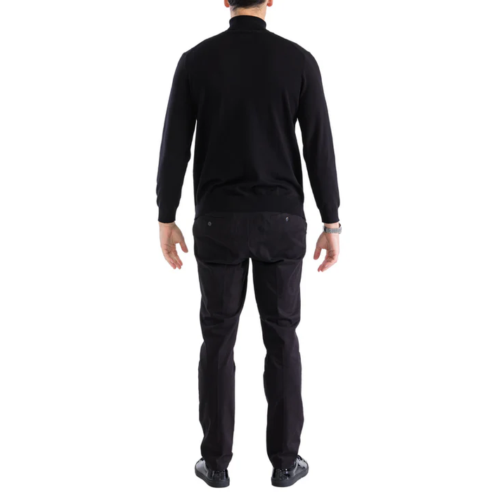 MENS BLACK PULLOVER TURTLENECK SWEATER USA Men's Outlet