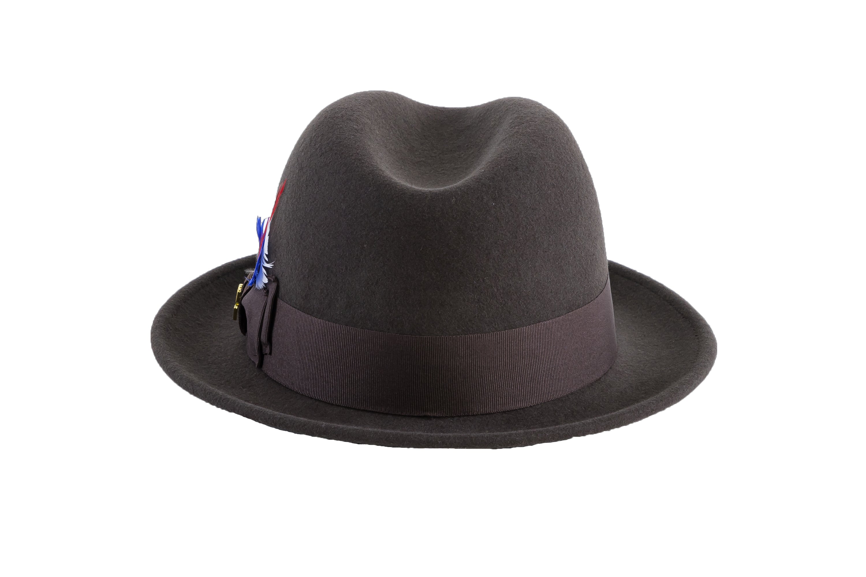 Brown Brooks Trilby 100% Australian Wool Felt Crushable Hat by Ferrecci