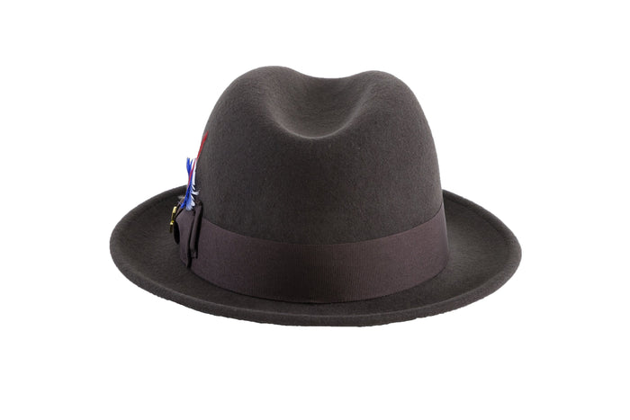 Brown Brooks Trilby 100% Australian Wool Felt Crushable Hat by Ferrecci