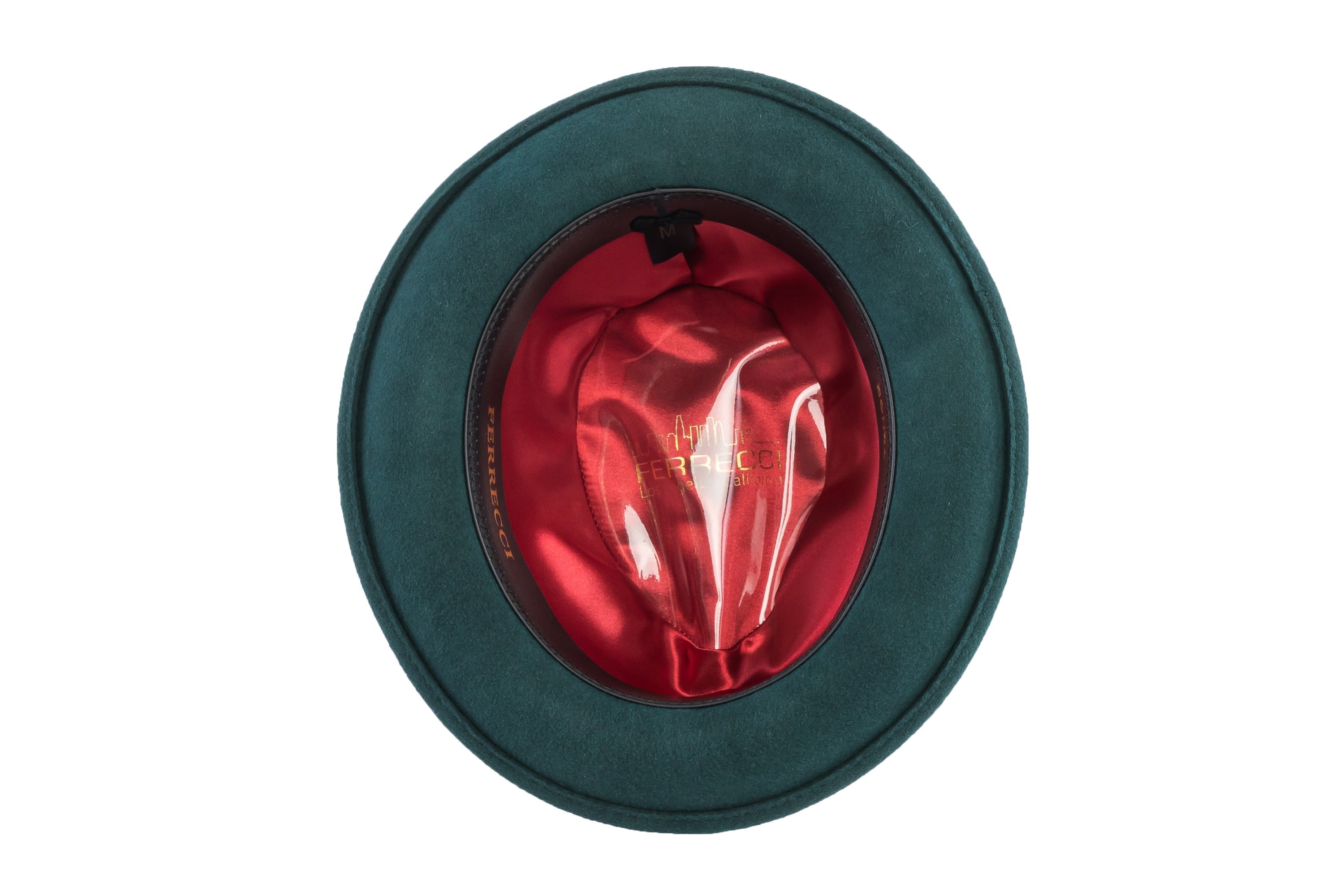 Hunter Green Brooks Trilby 100% Australian Wool Crushable Hat by Ferrecci