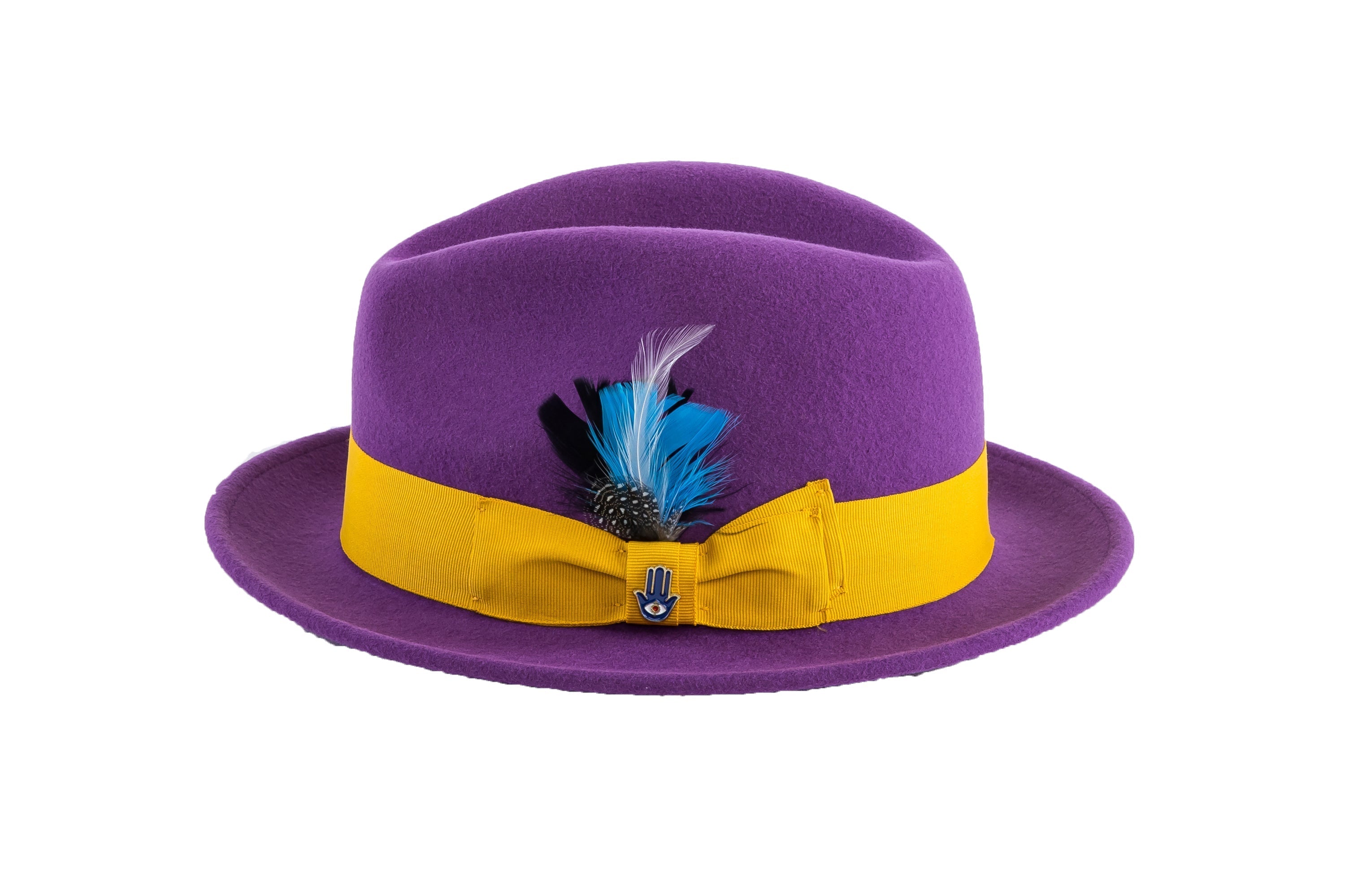 Purple Brooks Trilby 100% Australian Wool Felt Crushable Hat by Ferrecci
