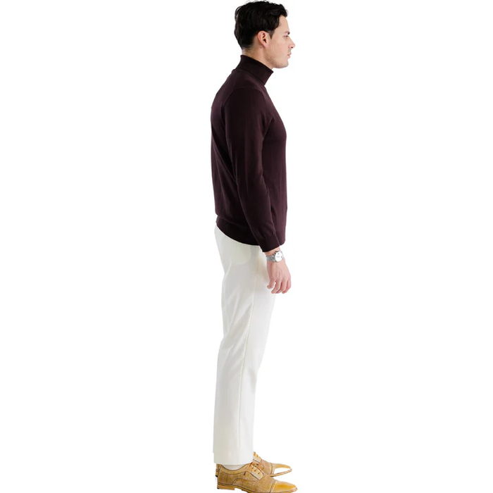 MENS BROWN PULLOVER TURTLENECK SWEATER by USA Men's Outlet