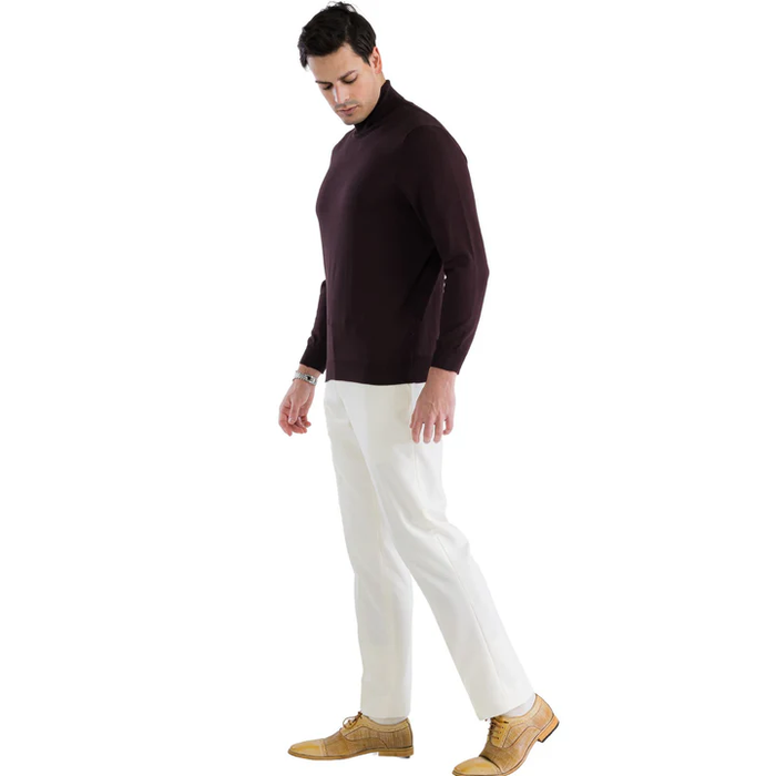 MENS BROWN PULLOVER TURTLENECK SWEATER by USA Men's Outlet