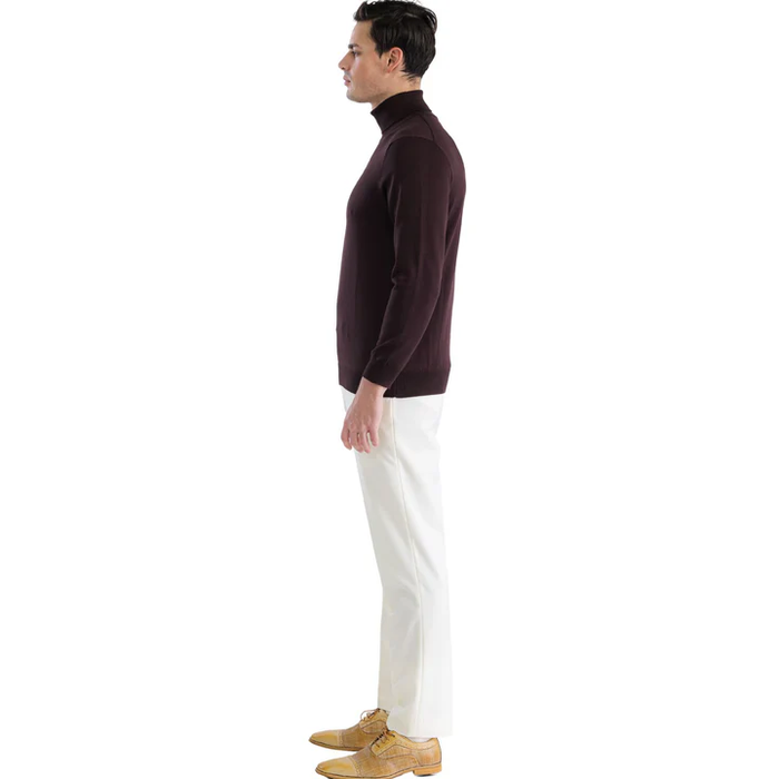 MENS BROWN PULLOVER TURTLENECK SWEATER by USA Men's Outlet