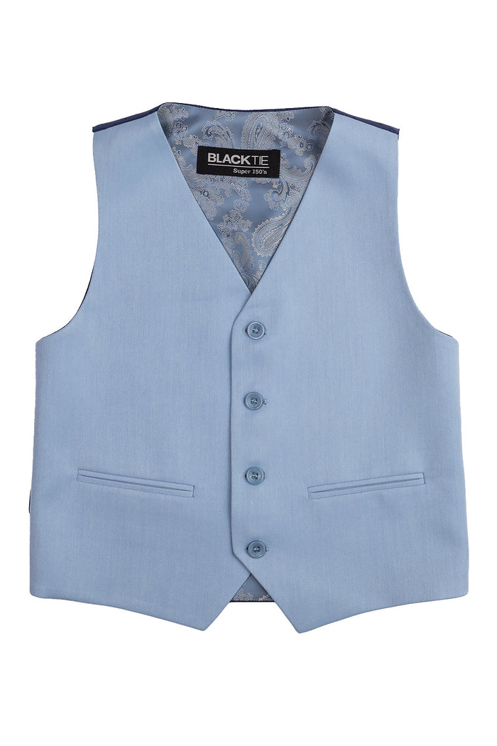 Liam Kids Powder Blue Suit (5-Piece Set) by BLACKTIE