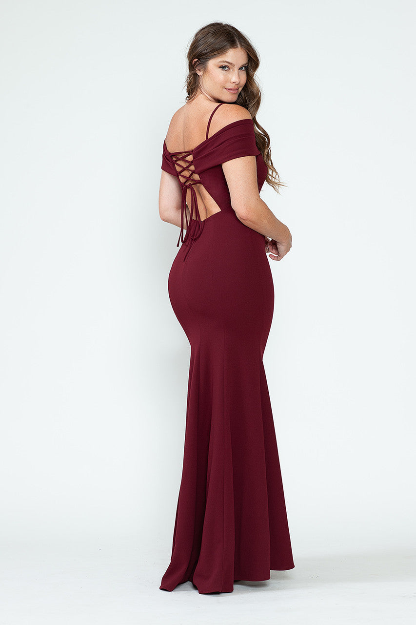 Red Carpet Dress Off The Shoulder Mermaid Formal Gown By Lenovia 5317