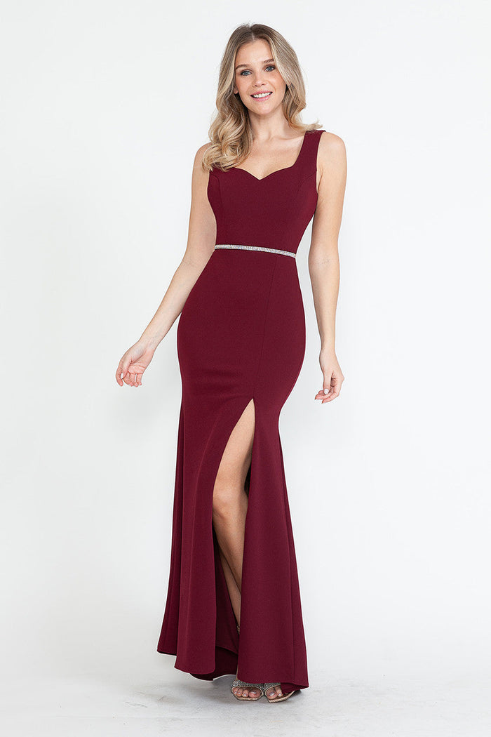 Evening Dress Sweetheart Thigh Slit Fitted Prom Gown By Lenovia 5258