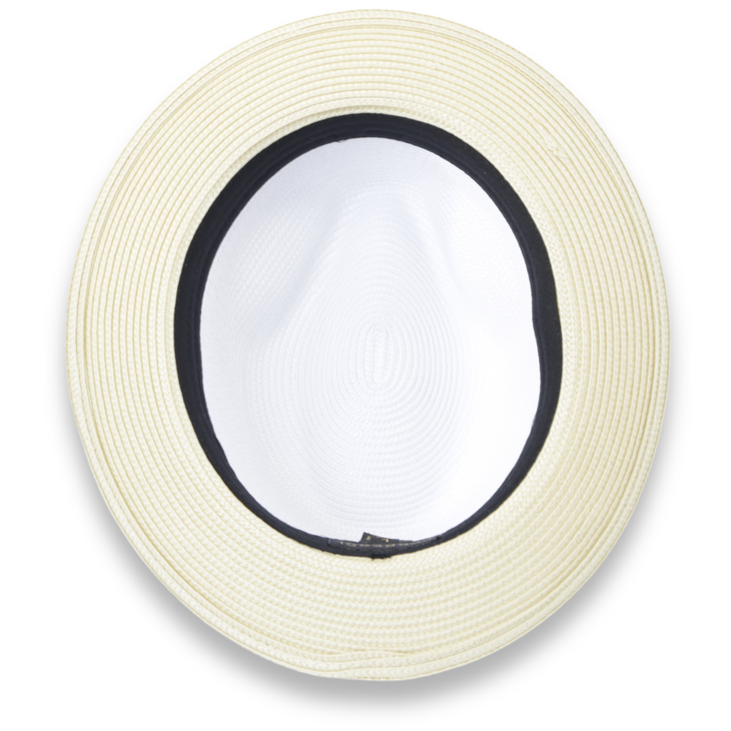 Tapa Crushable Straw Hat Fedora in Two Tone Beige-White by Ferrecci USA